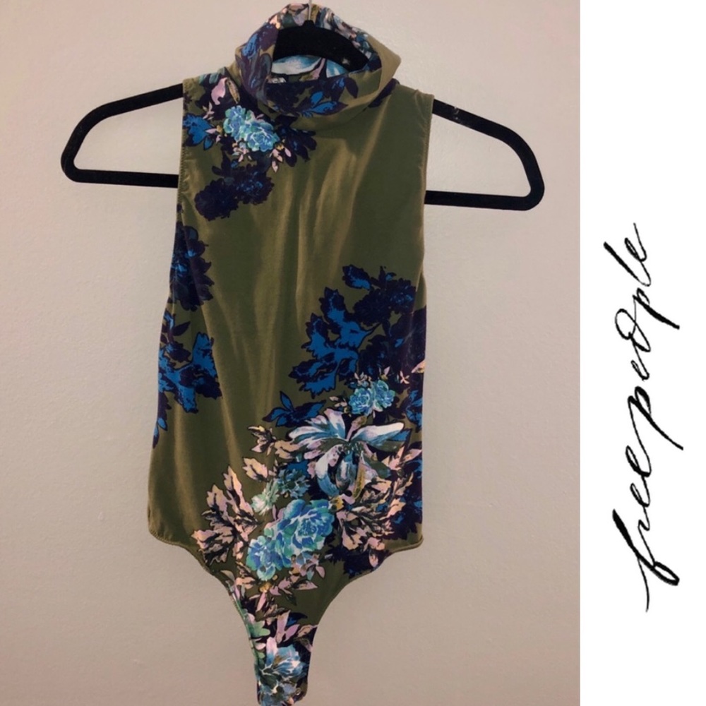 Free People highneck sleeveless bodysuit -XSmall